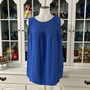 Cornflower Blue Purple Sleeveless Top Sz Small LOFT